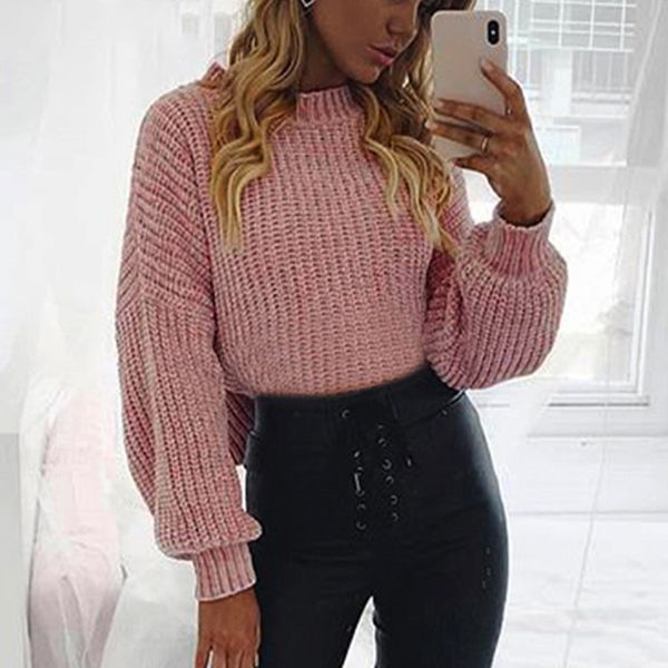 casual turtleneck sweater woman winter knitting pullovers lantern sleeve short black white knitted solid jumper women, White;black
casual turtleneck sweater woman winter knitting pullovers lantern sleeve short black white knitted solid jumper women, White;black