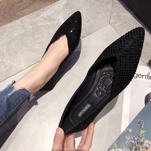 women flats 2019 elegant fashion women flat ballet shoes bling crystal pointed toe flats shoes lady shiny flat casual boat, Black
women flats 2019 elegant fashion women flat ballet shoes bling crystal pointed toe flats shoes lady shiny flat casual boat, Black
