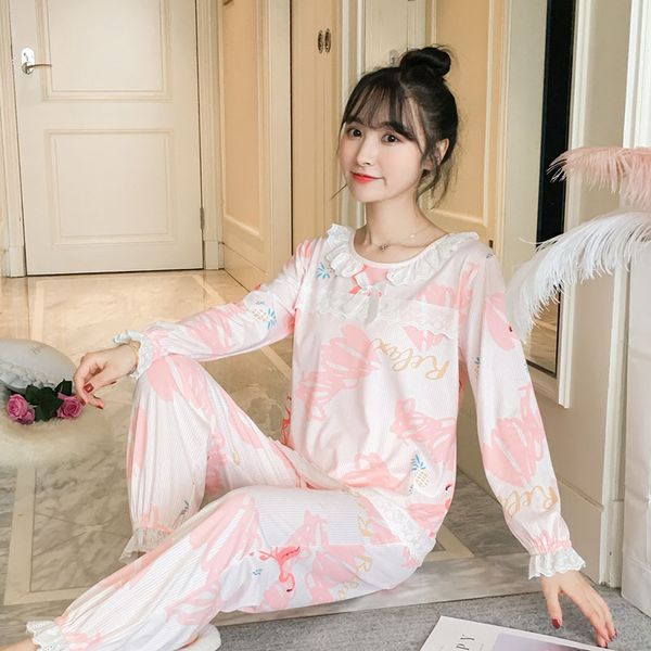 pyjama women clothes summer womens pajamas sets long-sleeved sleepwear suits girl fashion casual outerwear sleepwear night suit, Black;red
pyjama women clothes summer womens pajamas sets long-sleeved sleepwear suits girl fashion casual outerwear sleepwear night suit, Black;red