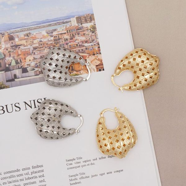 new big pattern hollow earrings gold women fashion jewelry unique drop earrings grid cutout, Silver
new big pattern hollow earrings gold women fashion jewelry unique drop earrings grid cutout, Silver