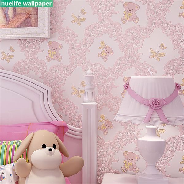 children's room pink cute cartoon bear butterfly non-woven wallpaper living room bedroom wedding kindergarten wall paper
children's room pink cute cartoon bear butterfly non-woven wallpaper living room bedroom wedding kindergarten wall paper