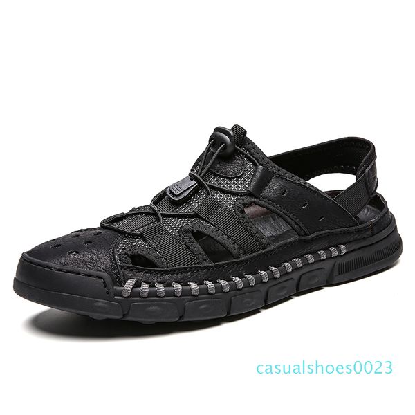 2020 men genuine leather soft handmade sandals summer men comfortable shoes retro sewing casual beach shoes big size 38-46 c23, Black
2020 men genuine leather soft handmade sandals summer men comfortable shoes retro sewing casual beach shoes big size 38-46 c23, Black