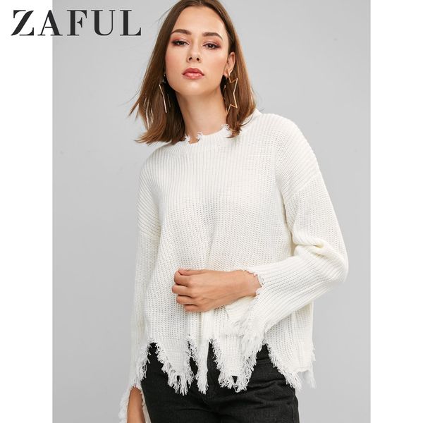 zaful sharkbite trim frayed drop shoulder sweater round neck solid pullovers 2019 elastic casual frayed women sweater, White;black
zaful sharkbite trim frayed drop shoulder sweater round neck solid pullovers 2019 elastic casual frayed women sweater, White;black