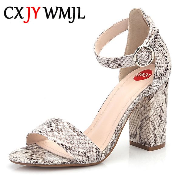 big size snake pattern design women square heel sandals pu fashion ankle band gladiator high heels summer dress party shoes y200702, Black
big size snake pattern design women square heel sandals pu fashion ankle band gladiator high heels summer dress party shoes y200702, Black