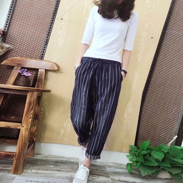 blue white black feer harlan cowgirl baggy pants cotton trousers bk4398
blue white black feer harlan cowgirl baggy pants cotton trousers bk4398