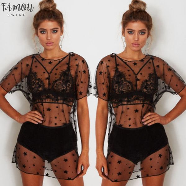 women star printed dresses short sleeve casual mesh transparent new black summer mini dress women, Black;gray
women star printed dresses short sleeve casual mesh transparent new black summer mini dress women, Black;gray