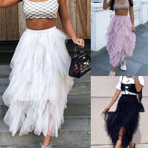 women tulle skirt 2019 new fashion 2 layers summer solid long skirts womens maxi tutu voile sun school skirt female, Black
women tulle skirt 2019 new fashion 2 layers summer solid long skirts womens maxi tutu voile sun school skirt female, Black