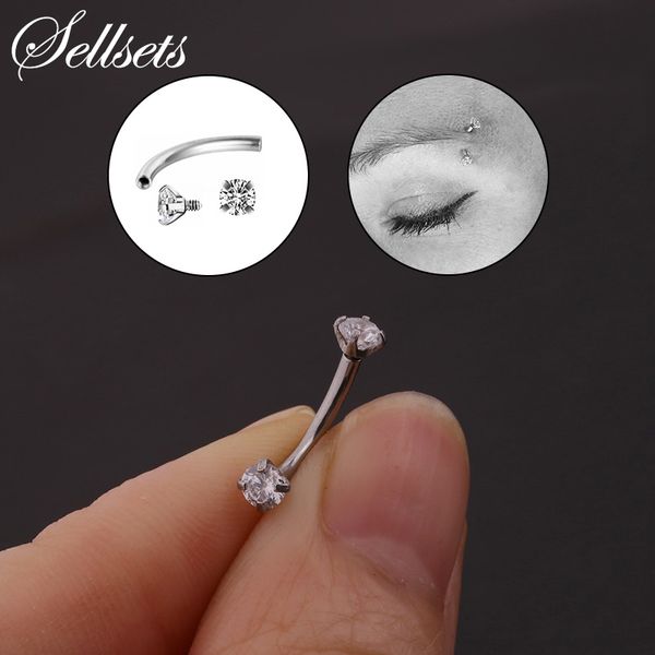 sellsets 16g internally threaded 3mm cz curved barbell eyebrow ring snug piercing helix cartilage jewelry daith rook earrings, Silver
sellsets 16g internally threaded 3mm cz curved barbell eyebrow ring snug piercing helix cartilage jewelry daith rook earrings, Silver