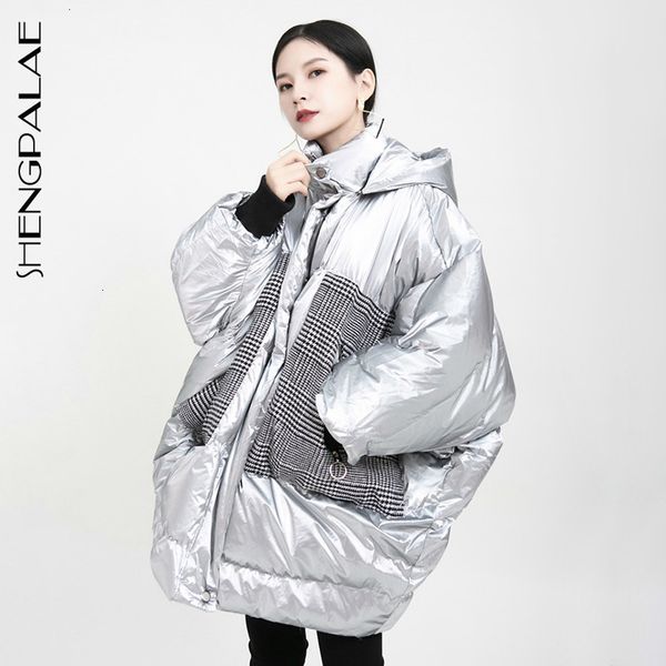 shengpalae casual patchwork plaid cotton female hooded collar long sleeve bat sleeved women's parkas 2019 fashion clothing a241, Black
shengpalae casual patchwork plaid cotton female hooded collar long sleeve bat sleeved women's parkas 2019 fashion clothing a241, Black