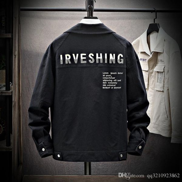 men's jackets fall 2019 new self-cultivation korean edition trendy men's printing tool denim jacket for men, Black;brown
men's jackets fall 2019 new self-cultivation korean edition trendy men's printing tool denim jacket for men, Black;brown