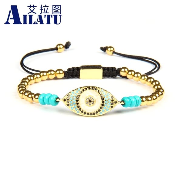 ailatu luxury men shell eye braiding bracelet 4mm stainless steel blue howlite stone, Golden;silver
ailatu luxury men shell eye braiding bracelet 4mm stainless steel blue howlite stone, Golden;silver