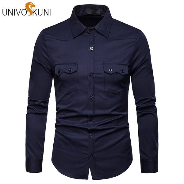 univos kuni 2019 new men shirt casual slim fit camisa homens cotton chemise homme brand fashion long sleeve camisa hombre h489, White;black
univos kuni 2019 new men shirt casual slim fit camisa homens cotton chemise homme brand fashion long sleeve camisa hombre h489, White;black
