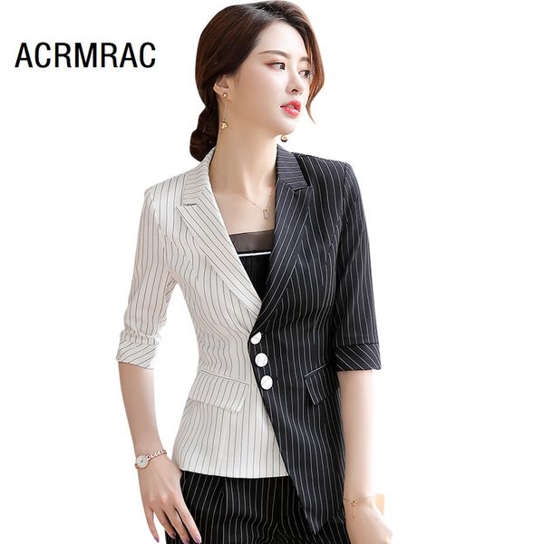 women suits slim summer contrast color irregular jacket ankle-length pants 2-piece set women pants suits woman set, White;black
women suits slim summer contrast color irregular jacket ankle-length pants 2-piece set women pants suits woman set, White;black