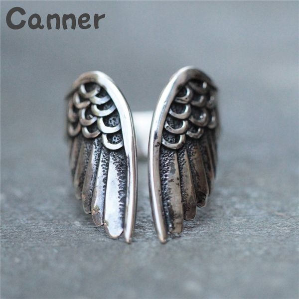 canner retro thai silver angel wing open ring punk blcak finger rings for woman adjustable feather opening ring jewelry anel a40, Golden;silver
canner retro thai silver angel wing open ring punk blcak finger rings for woman adjustable feather opening ring jewelry anel a40, Golden;silver