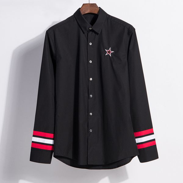 2019 мужчины рубашка с длинным рукавом star вышивание англия стиль top quality brand чернорубашечники мужская модная одежда street wear повс, White;black
2019 мужчины рубашка с длинным рукавом star вышивание англия стиль top quality brand чернорубашечники мужская модная одежда street wear повс, White;black