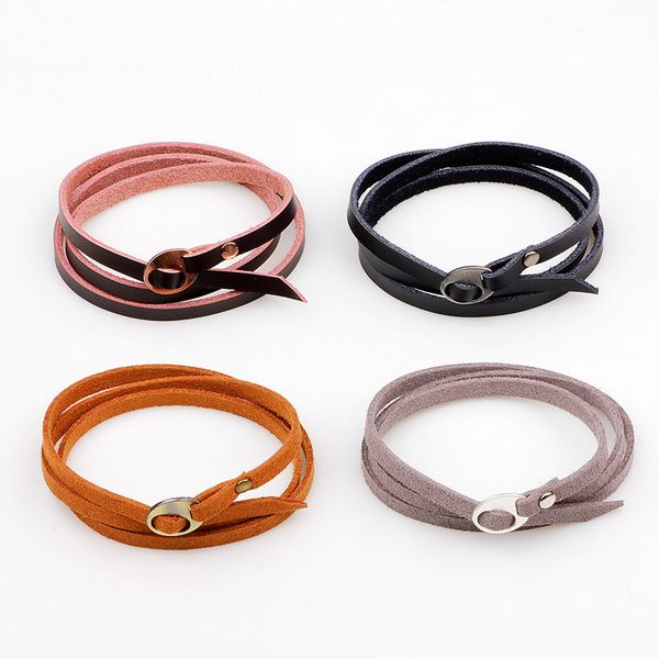 the new multi-layer multi-circle winding leather bracelet korea velvet alloy female buckle bracelet a generation of hair, White
the new multi-layer multi-circle winding leather bracelet korea velvet alloy female buckle bracelet a generation of hair, White