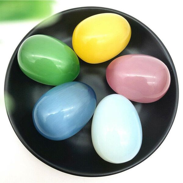 1pc mixed color cats eye stone egg shaped specimen gemstone crystal healing reiki natural stones and minerals, Black
1pc mixed color cats eye stone egg shaped specimen gemstone crystal healing reiki natural stones and minerals, Black