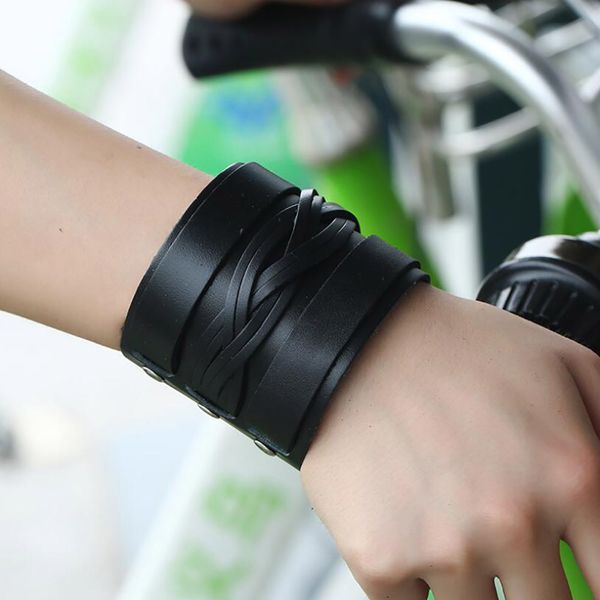 new vintage genuine wide cuff leather male bracelet punk rock jewelry cowhide leather bracelet bangle men jewelry wristband, Black
new vintage genuine wide cuff leather male bracelet punk rock jewelry cowhide leather bracelet bangle men jewelry wristband, Black