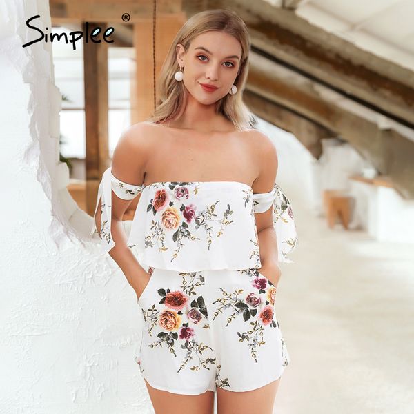 women's jumpsuits & rompers simplee off shoulder print jumpsuit romper elegant strap bow backless playsuit summer beach flower pocket s, Black;white
women's jumpsuits & rompers simplee off shoulder print jumpsuit romper elegant strap bow backless playsuit summer beach flower pocket s, Black;white
