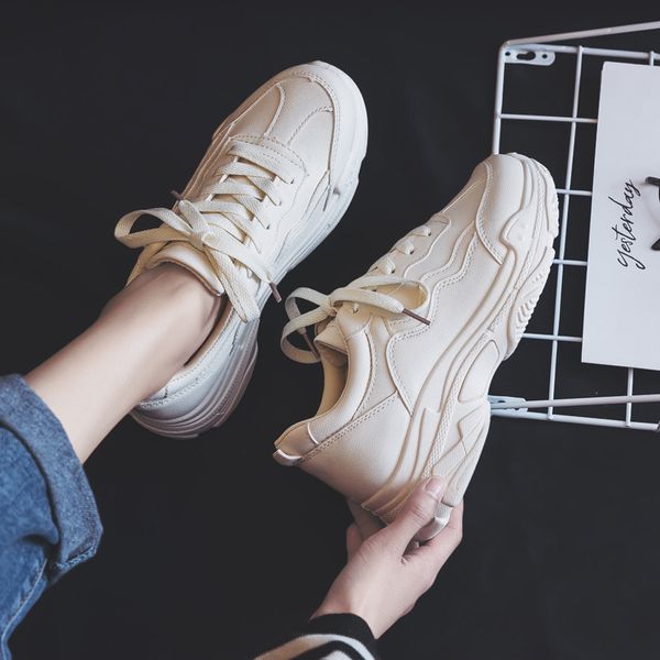 2019 spring new style white shoes women's versatile korean-style athletic shoes women's students casual thick bottomed run, Black
2019 spring new style white shoes women's versatile korean-style athletic shoes women's students casual thick bottomed run, Black