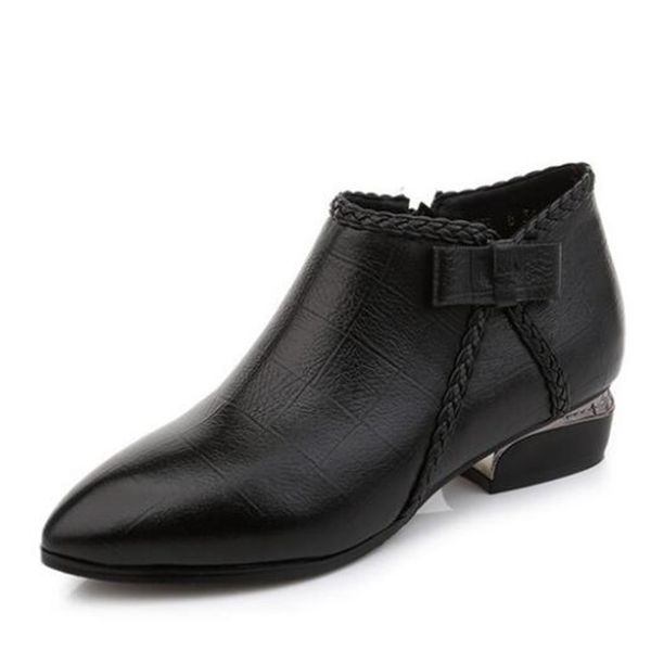 zxryxgs pointed cowhide leather shoes women ankle boots autumn boots plus size winter shoes fashion warm snow, Black
zxryxgs pointed cowhide leather shoes women ankle boots autumn boots plus size winter shoes fashion warm snow, Black