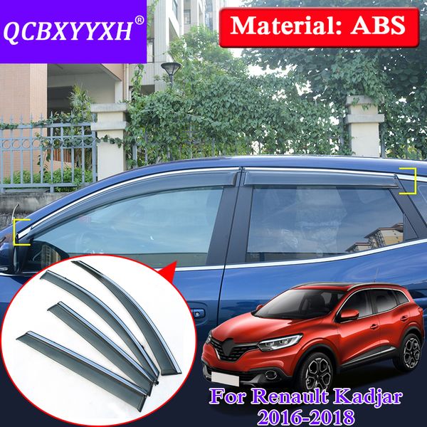 qcbxyyxh 4pcs/lot car awning shelter window visor for renualt kadjar 2016-2018 sun rain shield cover car styling external cover
qcbxyyxh 4pcs/lot car awning shelter window visor for renualt kadjar 2016-2018 sun rain shield cover car styling external cover