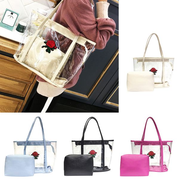 women totes female fashion transparent jelly bag tote bags 2019 ladies summer rose big shoulder bags handbag#35
women totes female fashion transparent jelly bag tote bags 2019 ladies summer rose big shoulder bags handbag#35