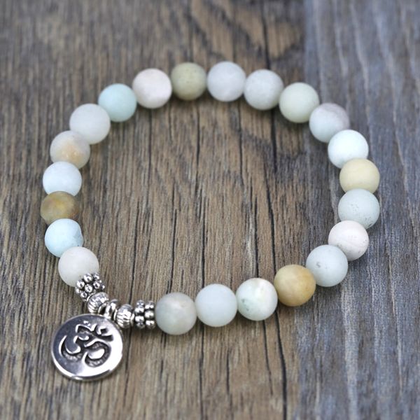 2020 women bracelet matte frosted amazonite beads with lotus om buddha charm yoga bracelet lovers jewelry gift dropshipping, Black
2020 women bracelet matte frosted amazonite beads with lotus om buddha charm yoga bracelet lovers jewelry gift dropshipping, Black