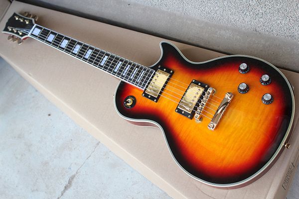 factory custom tobacco sunburst electric guitar with rosewood fretboard,flame maple veneer,gold hardware,can be customized
factory custom tobacco sunburst electric guitar with rosewood fretboard,flame maple veneer,gold hardware,can be customized