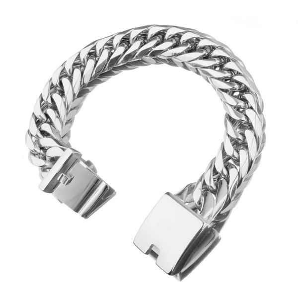 link, chain fashion men's bracelet wristband 316l stainless steel silver color handmade miami cuban curb biker jewelry 7-11inch, Black
link, chain fashion men's bracelet wristband 316l stainless steel silver color handmade miami cuban curb biker jewelry 7-11inch, Black