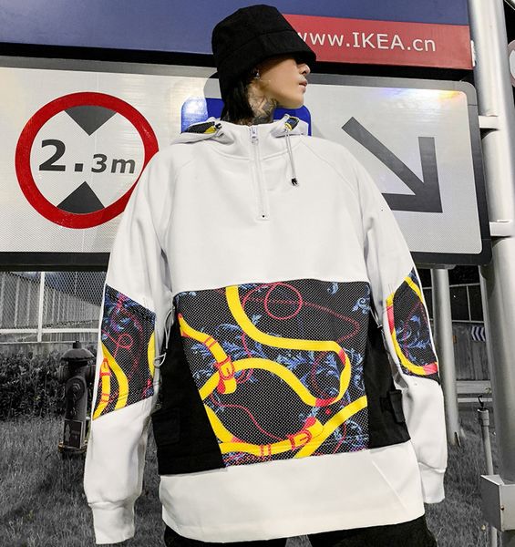 2019 high street hip hop ins wind spelling color increase rong weiyi men's wear fund, Black
2019 high street hip hop ins wind spelling color increase rong weiyi men's wear fund, Black