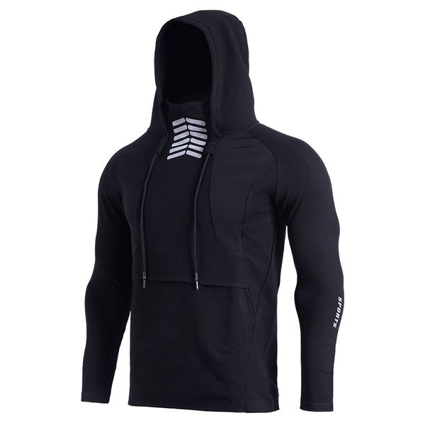men's hooded sports coat elastic drawstring outdoor training fitness tracksuit gym workout hoodie men sportswear, White;black
men's hooded sports coat elastic drawstring outdoor training fitness tracksuit gym workout hoodie men sportswear, White;black