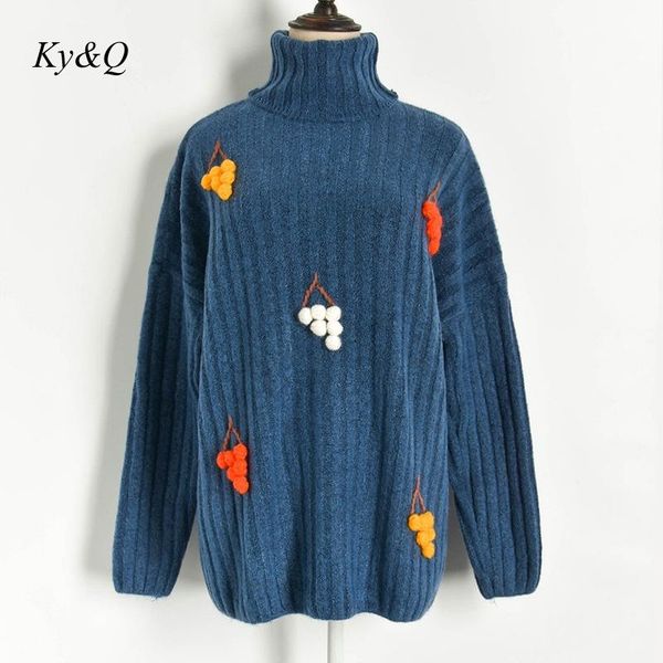 brand designer 2019 winter loose lazy high collar hair ball grape thick knit sweater pullover women christmas casual jumper new, White;black
brand designer 2019 winter loose lazy high collar hair ball grape thick knit sweater pullover women christmas casual jumper new, White;black