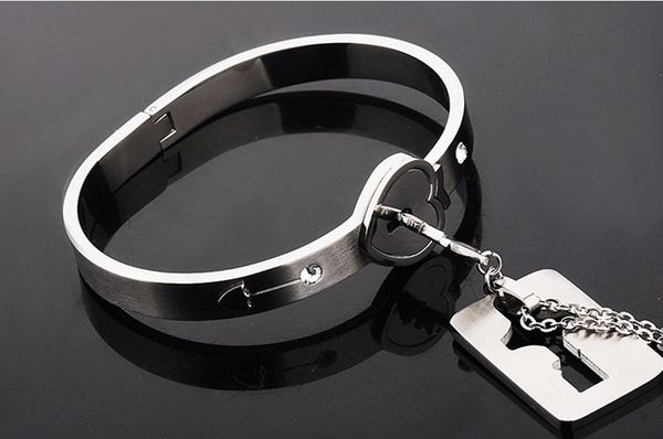 stainless steel couple jewelry sets men love heart lock bracelets bangles women key pendant love necklace valentine's day gifts, Silver
stainless steel couple jewelry sets men love heart lock bracelets bangles women key pendant love necklace valentine's day gifts, Silver
