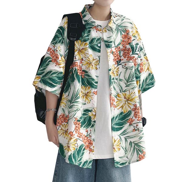 summer floral loose men shirt beach half sleeve button collar shirts new fashion hawaiian party clothes large size -5xl, White;black
summer floral loose men shirt beach half sleeve button collar shirts new fashion hawaiian party clothes large size -5xl, White;black