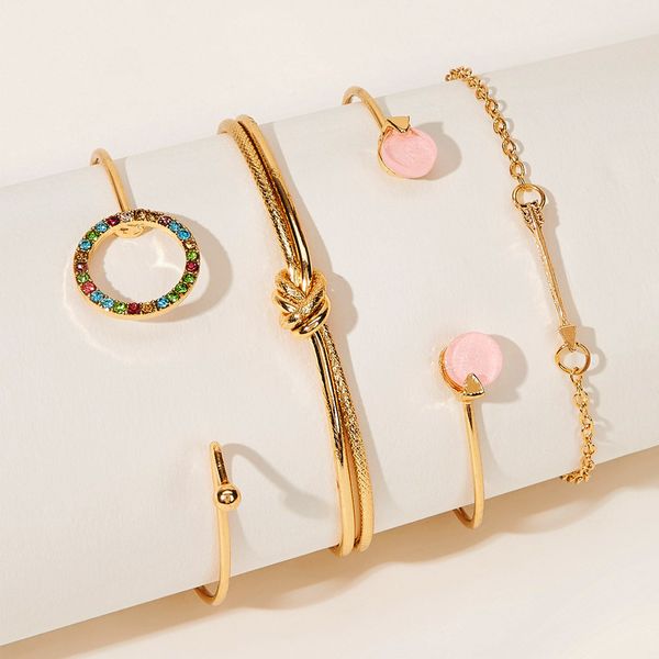 s1200 fashion jewelry 4pcs bracelet set vintage arrow knot open bangle chain bracelet, Golden;silver
s1200 fashion jewelry 4pcs bracelet set vintage arrow knot open bangle chain bracelet, Golden;silver