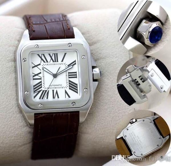 новые виды спорта высокого качества 100 xl мужские качества автоматические механические часы дата спорт 40mm brown leather наручные часы, Slivery;brown 
новые виды спорта высокого качества 100 xl мужские качества автоматические механические часы дата спорт 40mm brown leather наручные часы, Slivery;brown