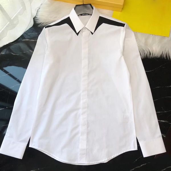 duyou mens cotton shirt men dress shirt men shoulder contrast decoration slim fit casual shirts dy2281, White;black
duyou mens cotton shirt men dress shirt men shoulder contrast decoration slim fit casual shirts dy2281, White;black