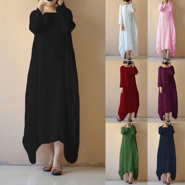 women dresses autumn solid color women round neck long sleeve long dress vintage ladies dresses evening party dress, Black;gray
women dresses autumn solid color women round neck long sleeve long dress vintage ladies dresses evening party dress, Black;gray
