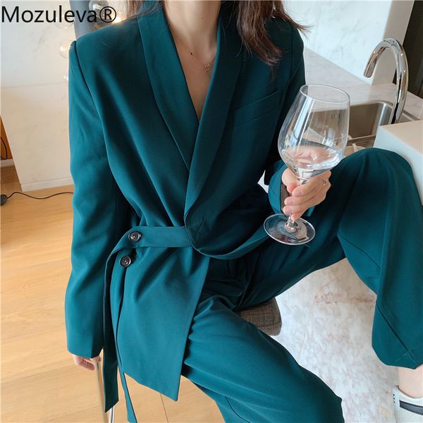 mozuleva vintage 2020 two pieces set women blazer set lace up notched blazer & loose pant women pant suits female trouser suit, White;black
mozuleva vintage 2020 two pieces set women blazer set lace up notched blazer & loose pant women pant suits female trouser suit, White;black