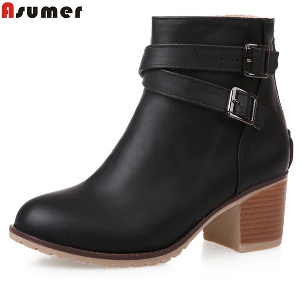 asumer 2020 new arrive women boots fashion buckle ladies boots zipper autumn winter ankle comfortable, Black
asumer 2020 new arrive women boots fashion buckle ladies boots zipper autumn winter ankle comfortable, Black