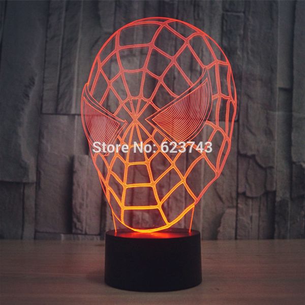 color changing 3d spider man mask acrylic led night light with usb power multicolor table lamp of 3d leds
color changing 3d spider man mask acrylic led night light with usb power multicolor table lamp of 3d leds