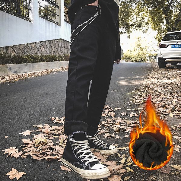 2019 autumn and winter new youth trend plus velvet thick warm jeans fashion casual solid color low waist pants pants black s-xl, Blue
2019 autumn and winter new youth trend plus velvet thick warm jeans fashion casual solid color low waist pants pants black s-xl, Blue