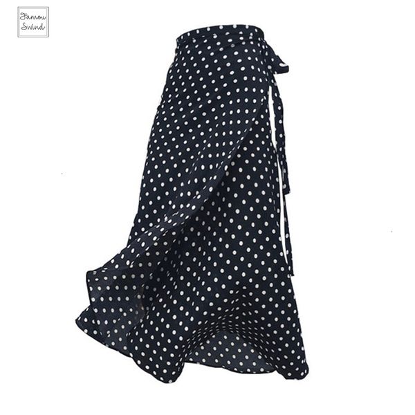 skirts summer bohemian polka dotted one piece sashes long wrap skirts split long chiffon ruffled a line chiffon beach ankle, Black
skirts summer bohemian polka dotted one piece sashes long wrap skirts split long chiffon ruffled a line chiffon beach ankle, Black