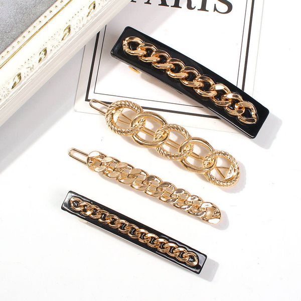 hair pin hairpin clip european & american style fashion street ssame geometric alloy chain cross-border personality resin ornament, Black;brown
hair pin hairpin clip european & american style fashion street ssame geometric alloy chain cross-border personality resin ornament, Black;brown