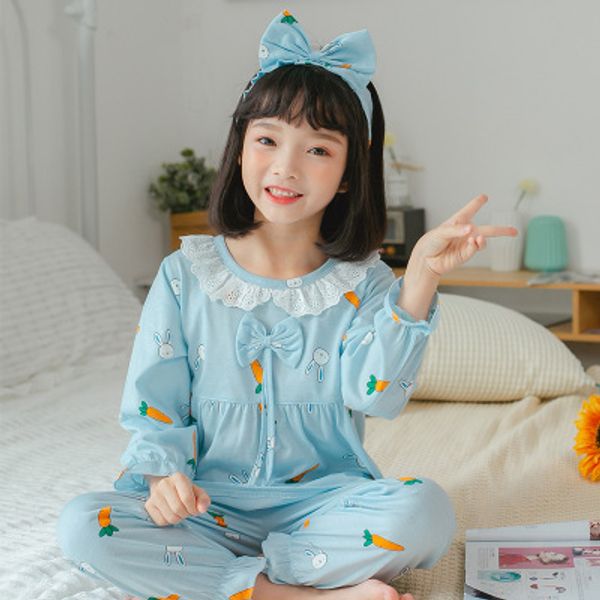 new kids sleepwear suit girls long sleeve cartoon pajamas set sweet casual big girls homewear cute baby loungewear + headband, Blue;red
new kids sleepwear suit girls long sleeve cartoon pajamas set sweet casual big girls homewear cute baby loungewear + headband, Blue;red