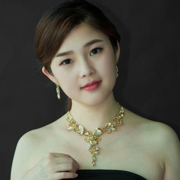 european and american crystal flower necklace earrings set glitter gemstone temperament female fashion banquet evening dress bridal accessor, Silver
european and american crystal flower necklace earrings set glitter gemstone temperament female fashion banquet evening dress bridal accessor, Silver