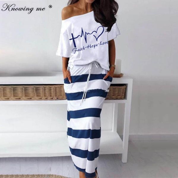 women off shoulder two piece set dress hope boat anchor print t-shirt & striped ankle-length dresses dropshipping, Black;gray
women off shoulder two piece set dress hope boat anchor print t-shirt & striped ankle-length dresses dropshipping, Black;gray