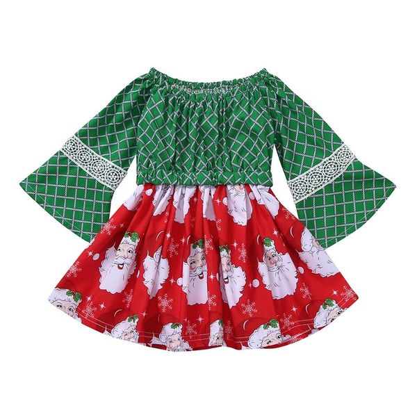 toddler baby girls flare sleeve christmas cartoon santa print dress clothes, Red;yellow
toddler baby girls flare sleeve christmas cartoon santa print dress clothes, Red;yellow