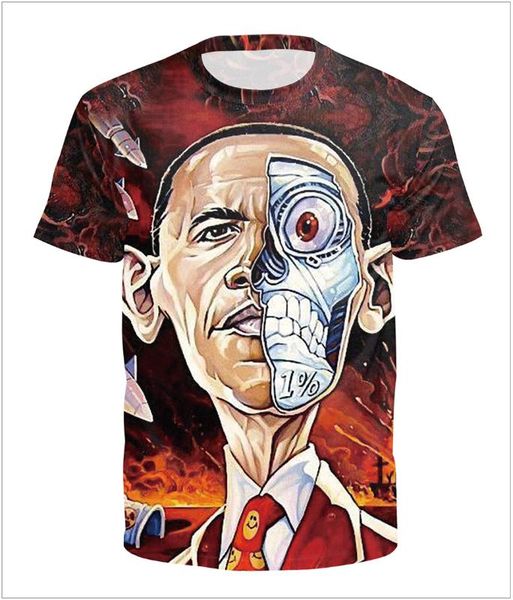 summer sales in the us and the united states style 3d digital print image weird wind round neck t-shirt man, White;black
summer sales in the us and the united states style 3d digital print image weird wind round neck t-shirt man, White;black
